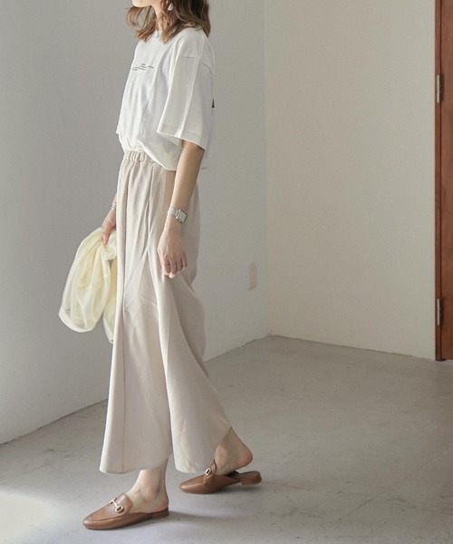 Fashion Letter（ファッションレター）の「バックプリントBIGコットンTシャツ（Tシャツ/カットソー・レディース・オフホワイト/カーキブラウン・FREE）」の16枚目の写真