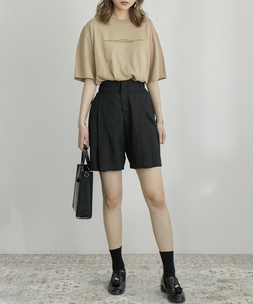 Fashion Letter（ファッションレター）の「バックプリントBIGコットンTシャツ（Tシャツ/カットソー・レディース・オフホワイト/カーキブラウン・FREE）」の11枚目の写真