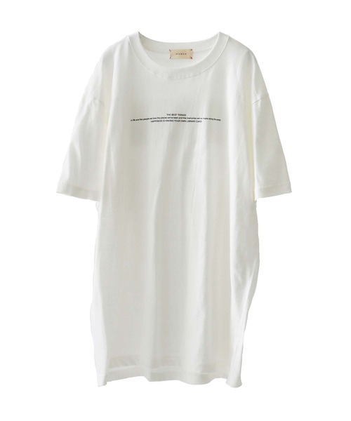 Fashion Letter（ファッションレター）の「バックプリントBIGコットンTシャツ（Tシャツ/カットソー・レディース・オフホワイト/カーキブラウン・FREE）」の17枚目の写真