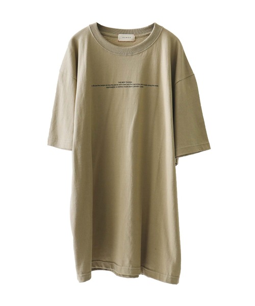 Fashion Letter（ファッションレター）の「バックプリントBIGコットンTシャツ（Tシャツ/カットソー・レディース・オフホワイト/カーキブラウン・FREE）」の21枚目の写真