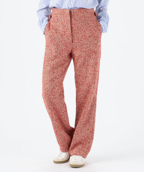 BACCA ネップツイード　ハイウエストストレートパンツ BACCA（バッカ）の「ネップツイード ハイウエストストレートパンツ