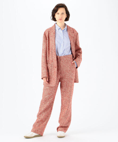 BACCA ネップツイード　ハイウエストストレートパンツ BACCA（バッカ）の「ネップツイード ハイウエストストレートパンツ