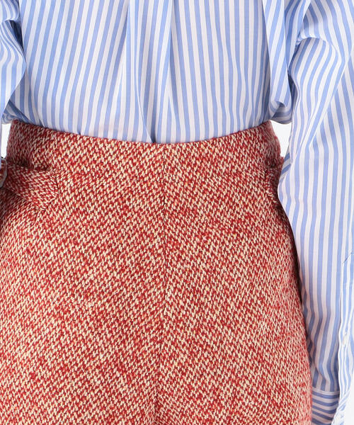 BACCA(バッカ)の「ネップツイード ハイウエストストレートパンツ(その他パンツ・レディース・レッド系その他/グリーン系その他4・36/34)」の4枚目の写真