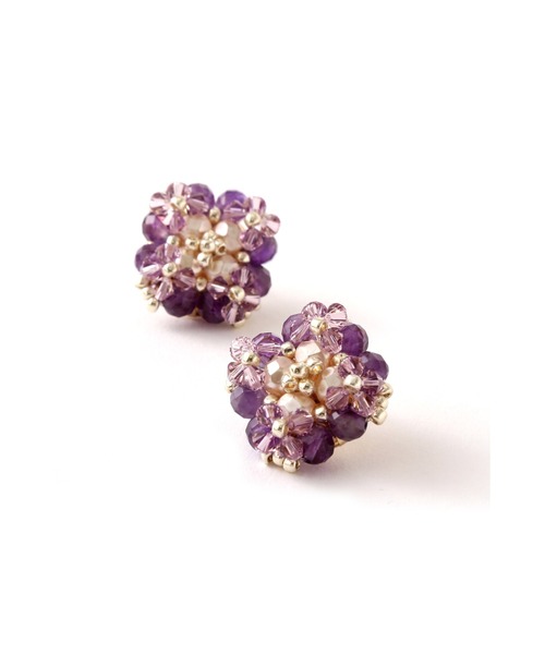 JILL STUART(ジルスチュアート)の「◆グレースイヤリング(イヤリング・レディース・パープル/ピンク・フリ-)」の4枚目の写真