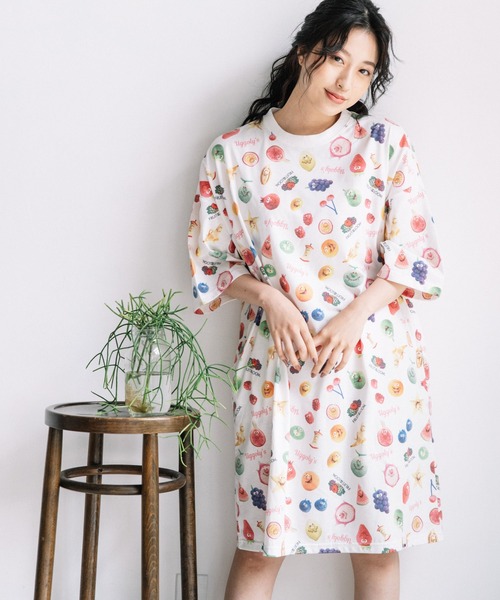 Fudge Fruit Of The Loom Uggoly S コラボ Ftl ユッゴリーズワンピース ルームワンピース Fruit Of The Loom フルーツオブザルーム のファッション通販 Zozotown