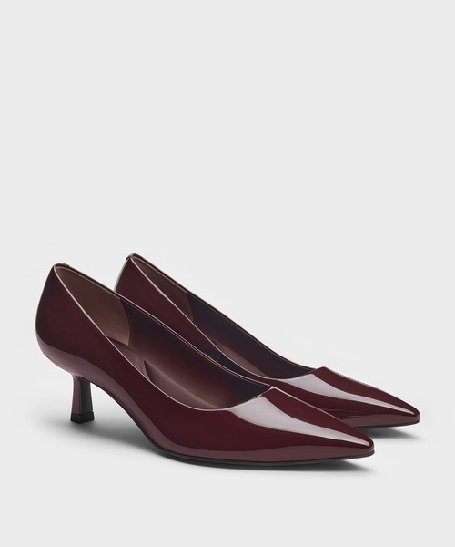 ⭐️PRADA ポインテッドトゥ キトゥンヒール　パンプス　ボルドー　難あり ポインテッド キトゥンヒールパンプス / Pointed Kitten Heel Pumps