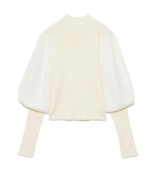 LILY BROWN（リリーブラウン）の「モヘアラメスリーブニットトップス（ニット/セーター・レディース・ピンク/オフホワイト/ブラウン/ブラック・FREE）」の21枚目の写真