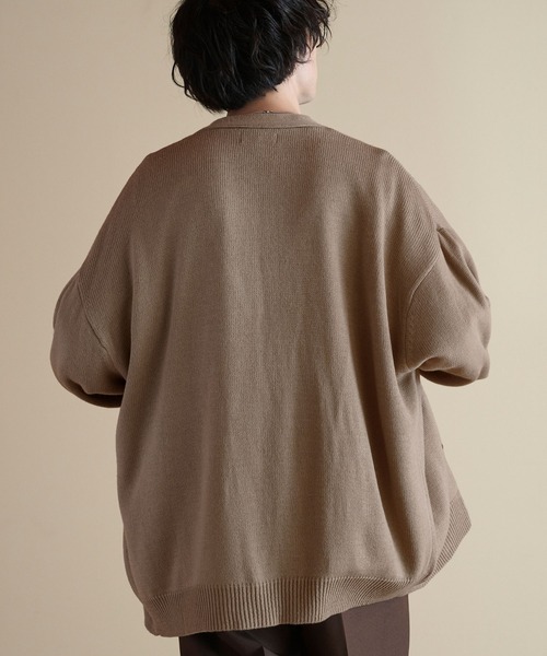 【極美品】ワイズ ビッグシルエット ポンチョ コート カーディガン 五泉ニット 羽織るポンチョ / ツートンカラー ウール100