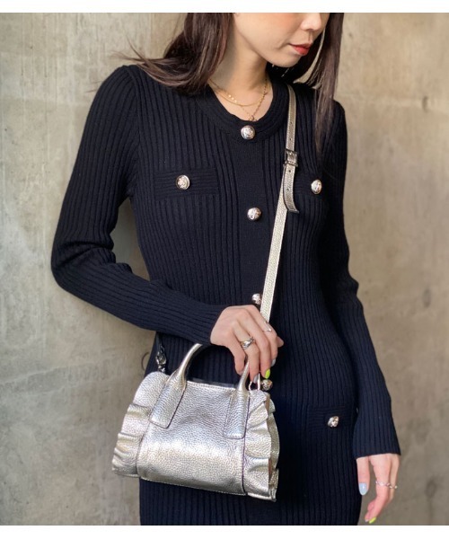 RIPANI（リパーニ）の「★【RIPANI/リパーニ】牛革メタリック加工サイドフリルマイクロミニトート バッグ(小)（トートバッグ・レディース・シルバー/ゴールド/ブロンズ・FREE）」の11枚目の写真