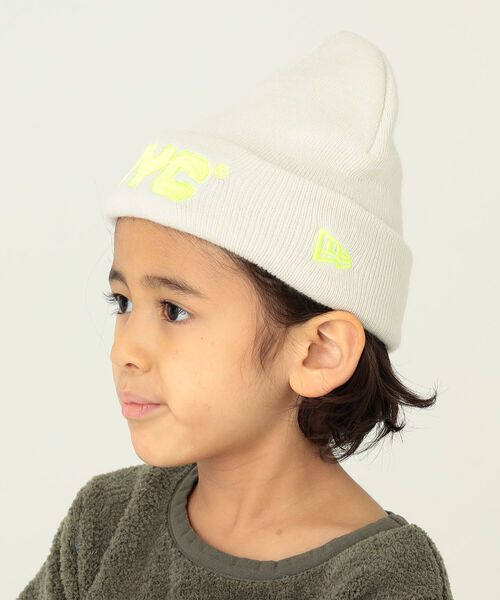 B:MING by BEAMS（ビーミングバイビームス）の「NEW ERA × B:MING by BEAMS / 別注 NY ワッチキャップ（ニットキャップ/ビーニー・キッズ・ブラック/グリーン/アイボリー・ONESIZE）」の4枚目の写真