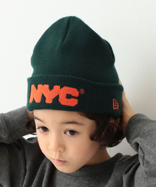 B:MING by BEAMS（ビーミングバイビームス）の「NEW ERA × B:MING by BEAMS / 別注 NY ワッチキャップ（ニットキャップ/ビーニー・キッズ・ブラック/グリーン/アイボリー・ONESIZE）」の6枚目の写真