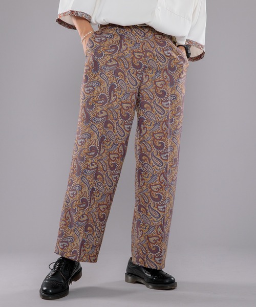 kutir（クティール）の「センタープレスペイズリースラックス（スラックス・メンズ・ネイビー/カーキ/イエロー・SMALL/MEDIUM/LARGE）」の3枚目の写真