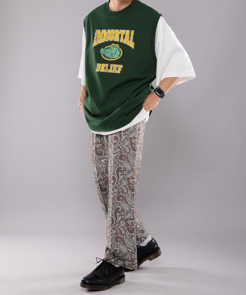 kutir（クティール）の「センタープレスペイズリースラックス（スラックス・メンズ・ネイビー/カーキ/イエロー・SMALL/MEDIUM/LARGE）」の9枚目の写真