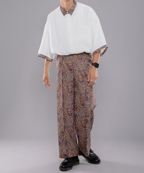 kutir（クティール）の「センタープレスペイズリースラックス（スラックス・メンズ・ネイビー/カーキ/イエロー・SMALL/MEDIUM/LARGE）」の17枚目の写真