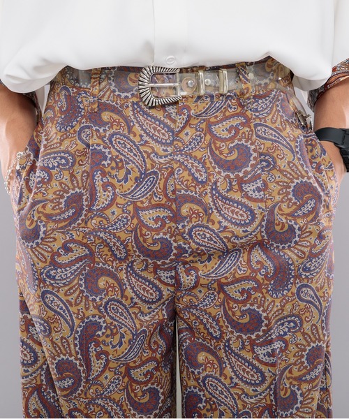 kutir（クティール）の「センタープレスペイズリースラックス（スラックス・メンズ・ネイビー/カーキ/イエロー・SMALL/MEDIUM/LARGE）」の18枚目の写真