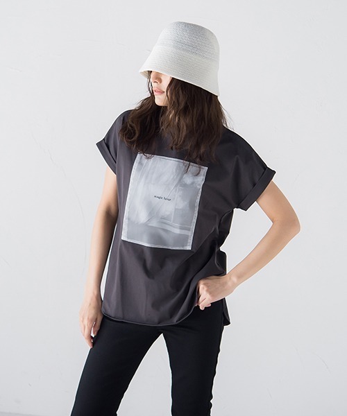 MAYSON GREY（メイソングレイ）の「PHOTOシアーTシャツ（Tシャツ/カットソー・レディース・ブラック/ベージュ/オフホワイト・M）」の17枚目の写真