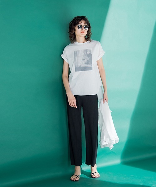 MAYSON GREY（メイソングレイ）の「PHOTOシアーTシャツ（Tシャツ/カットソー・レディース・ブラック/ベージュ/オフホワイト・M）」の20枚目の写真