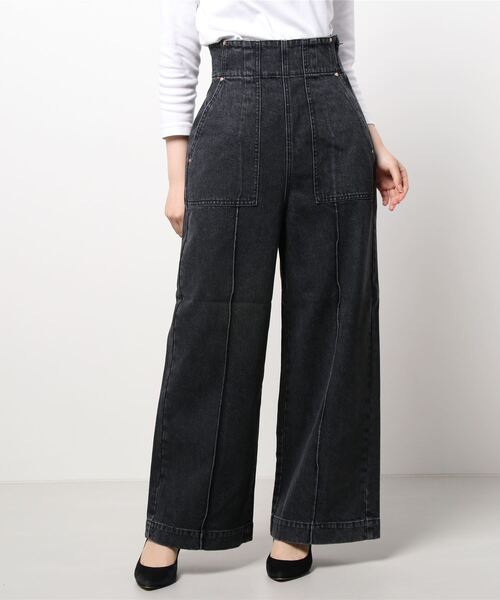 ROSE BUD（ローズバッド）の「デニムワイドパンツ（デニムパンツ