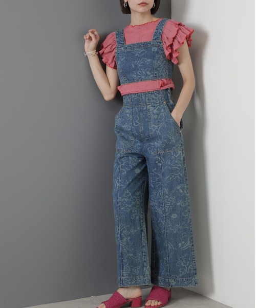 【美品】ローズバッド-ROSE BUD-ワイドデニムパンツ 楽天市場】ビジューデニムパンツ／ローズバッド（ROSE BUD