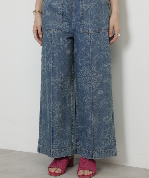 【美品】ローズバッド-ROSE BUD-ワイドデニムパンツ 楽天市場】ビジューデニムパンツ／ローズバッド（ROSE BUD