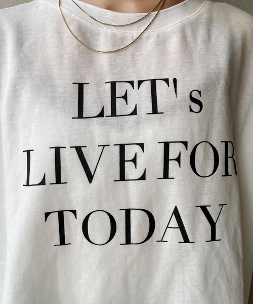 CAPRICIEUX LE'MAGE(カプリシューレマージュ)の「フレンチメッセージTシャツ(Tシャツ/カットソー・レディース・ホワイト/ブラック/グレー・FREE)」の16枚目の写真