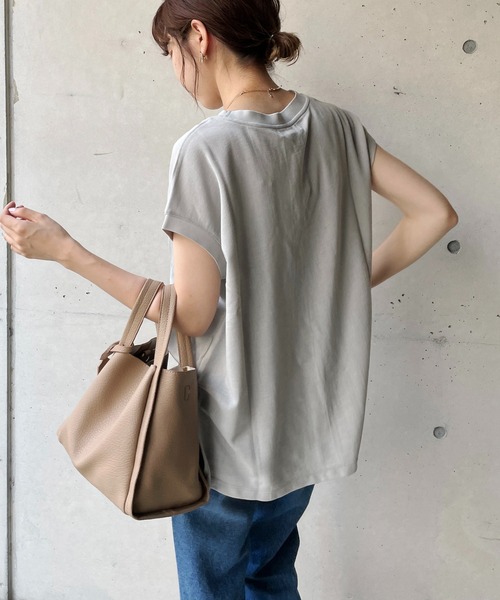 CAPRICIEUX LE'MAGE(カプリシューレマージュ)の「フレンチメッセージTシャツ(Tシャツ/カットソー・レディース・ホワイト/ブラック/グレー・FREE)」の7枚目の写真