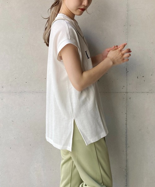 CAPRICIEUX LE'MAGE(カプリシューレマージュ)の「フレンチメッセージTシャツ(Tシャツ/カットソー・レディース・ホワイト/ブラック/グレー・FREE)」の20枚目の写真