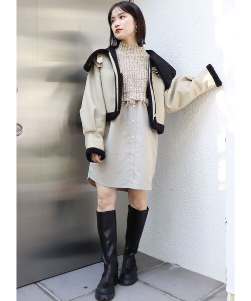 MURUA（ムルーア）の「オーバーカラーショートフェイクムートン
