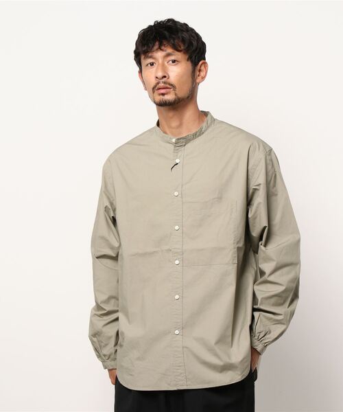 KATO`(カトー)の「KATO`/カトー スタンドカラーシャツ(シャツ/ブラウス・メンズ・ブラウン/セージグリーン/ネイビー・MEDIUM/LARGE/X-LARGE)」の2枚目の写真