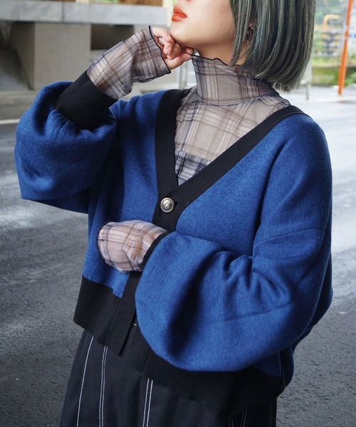 179/WG（イチナナキュウダブルジー）の「シアーチュールトップス（Tシャツ/カットソー・レディース・ベージュ/ブラック/チャコールグレー・FREE）」の3枚目の写真