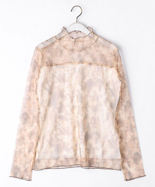 179/WG（イチナナキュウダブルジー）の「シアーチュールトップス（Tシャツ/カットソー・レディース・ベージュ/ブラック/チャコールグレー・FREE）」の16枚目の写真