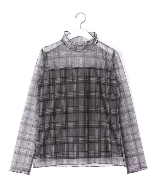 179/WG（イチナナキュウダブルジー）の「シアーチュールトップス（Tシャツ/カットソー・レディース・ベージュ/ブラック/チャコールグレー・FREE）」の17枚目の写真