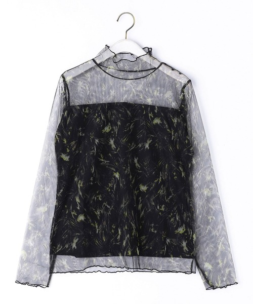 179/WG（イチナナキュウダブルジー）の「シアーチュールトップス（Tシャツ/カットソー・レディース・ベージュ/ブラック/チャコールグレー・FREE）」の18枚目の写真