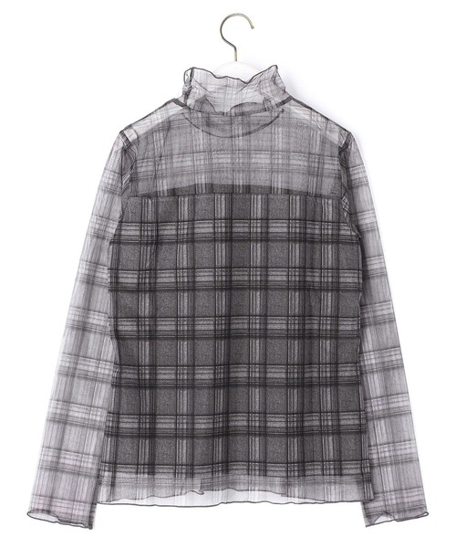 179/WG（イチナナキュウダブルジー）の「シアーチュールトップス（Tシャツ/カットソー・レディース・ベージュ/ブラック/チャコールグレー・FREE）」の19枚目の写真