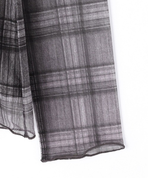 179/WG（イチナナキュウダブルジー）の「シアーチュールトップス（Tシャツ/カットソー・レディース・ベージュ/ブラック/チャコールグレー・FREE）」の21枚目の写真