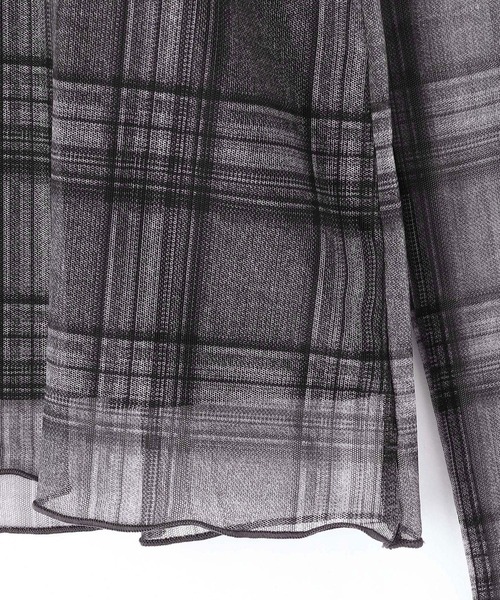 179/WG（イチナナキュウダブルジー）の「シアーチュールトップス（Tシャツ/カットソー・レディース・ベージュ/ブラック/チャコールグレー・FREE）」の22枚目の写真