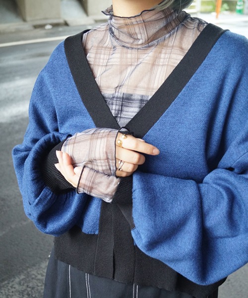 179/WG（イチナナキュウダブルジー）の「シアーチュールトップス（Tシャツ/カットソー・レディース・ベージュ/ブラック/チャコールグレー・FREE）」の11枚目の写真