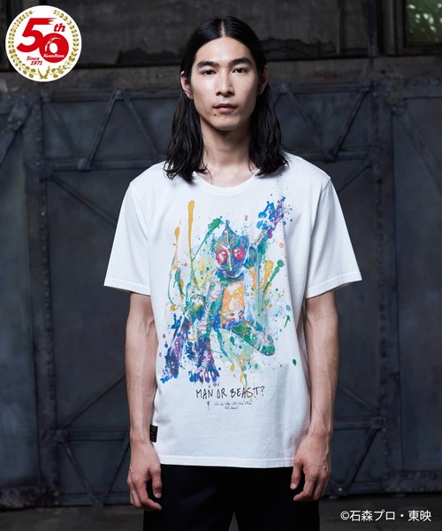 glamb グラム　tシャツ　仮面ライダー　コラボ　生誕50周年 SHOCKER COMBATMAN T / ショッカーTシャツ【仮面ライダー50周年