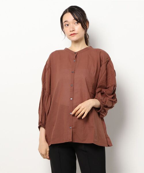 Samansa Mos2（サマンサ モスモス）の「袖ティアードブラウス（シャツ