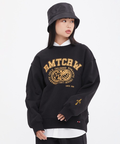 ROMANTIC CROWN（ロマンティッククラウン）の「【ROMANTIC CROWN】RMTCRW HEAVYWEIGHT SWEATSHIRT / ロマンティッククラウン アーチ ロゴ ヘヴィウェイト スウェットシャツ（スウェット・メンズ・ライトグレー/ブラック・SMALL/MEDIUM/LARGE/X-LARGE）」の7枚目の写真