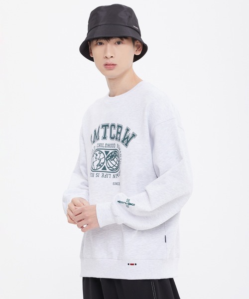 ROMANTIC CROWN（ロマンティッククラウン）の「【ROMANTIC CROWN】RMTCRW HEAVYWEIGHT SWEATSHIRT / ロマンティッククラウン アーチ ロゴ ヘヴィウェイト スウェットシャツ（スウェット・メンズ・ライトグレー/ブラック・SMALL/MEDIUM/LARGE/X-LARGE）」の17枚目の写真
