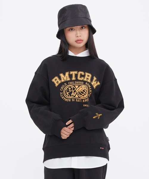 ROMANTIC CROWN（ロマンティッククラウン）の「【ROMANTIC CROWN】RMTCRW HEAVYWEIGHT SWEATSHIRT / ロマンティッククラウン アーチ ロゴ ヘヴィウェイト スウェットシャツ（スウェット・メンズ・ライトグレー/ブラック・SMALL/MEDIUM/LARGE/X-LARGE）」の6枚目の写真