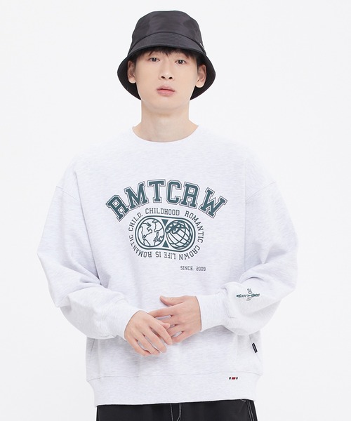 ROMANTIC CROWN（ロマンティッククラウン）の「【ROMANTIC CROWN】RMTCRW HEAVYWEIGHT SWEATSHIRT / ロマンティッククラウン アーチ ロゴ ヘヴィウェイト スウェットシャツ（スウェット・メンズ・ライトグレー/ブラック・SMALL/MEDIUM/LARGE/X-LARGE）」の16枚目の写真