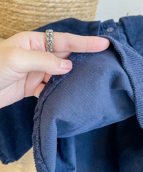 aimoha（アイモハ）の「【aimoha-KIDS-】【新作】子供服 かわいいビッグカラー花刺繍入りブラウス（シャツ/ブラウス・キッズ・ベージュ/ブルー・90/100/110/120/80/130）」の7枚目の写真