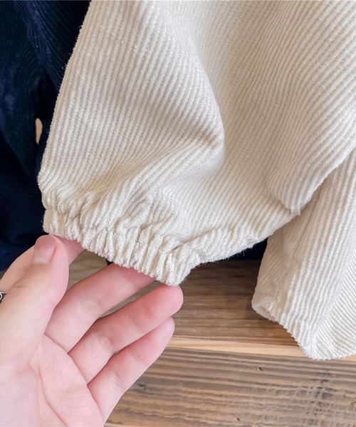 aimoha（アイモハ）の「【aimoha-KIDS-】【新作】子供服 かわいいビッグカラー花刺繍入りブラウス（シャツ/ブラウス・キッズ・ベージュ/ブルー・90/100/110/120/80/130）」の10枚目の写真