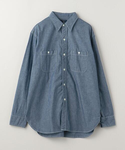 The Stylist Japan(ザスタイリストジャパン)の「<The StylistJapan(ザ スタイリストジャパン)> DUNGAREE SHIRTS/シャツ(シャツ/ブラウス・メンズ・ブラック/ライトブルー・S/M/L)」の1枚目の写真