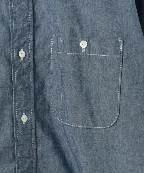 The Stylist Japan(ザスタイリストジャパン)の「<The StylistJapan(ザ スタイリストジャパン)> DUNGAREE SHIRTS/シャツ(シャツ/ブラウス・メンズ・ブラック/ライトブルー・S/M/L)」の4枚目の写真