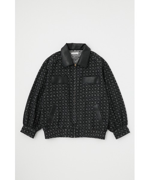 MOUSSY（マウジー）の「MONOGRAM DENIM ジャケット（デニムジャケット・レディース・ブラック/ブルー・FREE）」の9枚目の写真