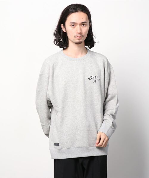 Hurley （ハーレー）の「Hurley/ハーレー ルーズシルエット バックプリントスウェット MFL2100003（スウェット・メンズ・グリーン/グレー/ネイビー・S/M/L）」の8枚目の写真