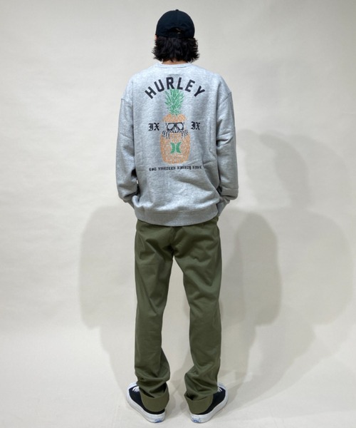 Hurley （ハーレー）の「Hurley/ハーレー ルーズシルエット バックプリントスウェット MFL2100003（スウェット・メンズ・グリーン/グレー/ネイビー・S/M/L）」の19枚目の写真